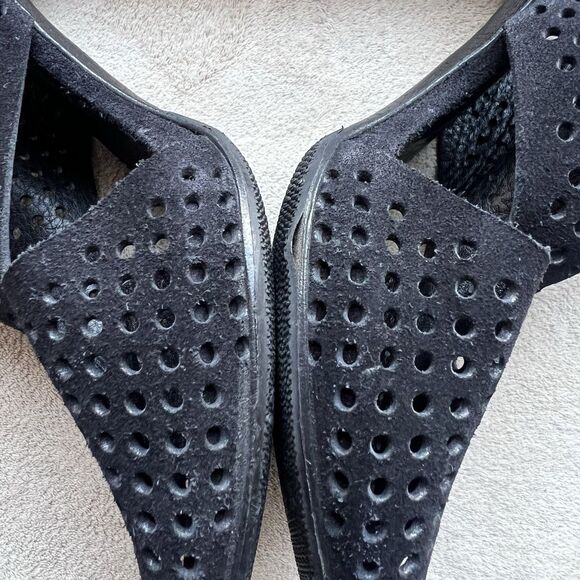Pedro Garcia Black Suede Perforated Slingback Heeled Sandals Women EU 41 US 9.5 - Picture 7 of 16